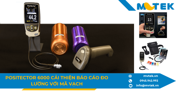 PosiTector 6000 cải thiện báo cáo đo lường với mã vạch