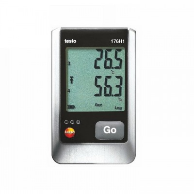 Bộ ghi dữ liệu nhiệt độ, độ ẩm Testo 176 H1 (0572 1765, 0 ~ 100 %rH, -20 ~ +70 °C, 4 kênh, IP65)