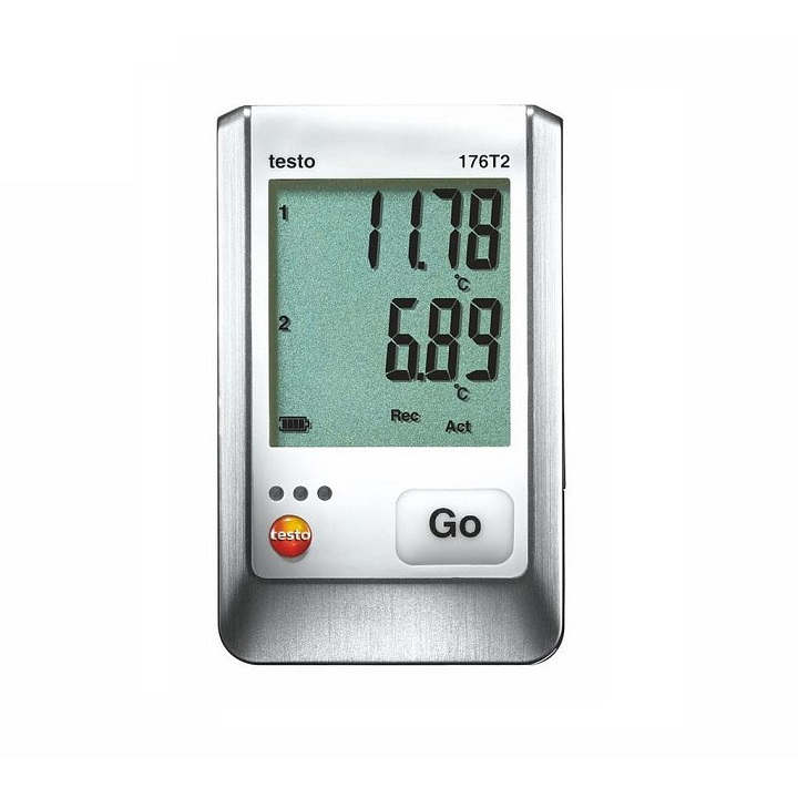 Bộ ghi dữ liệu nhiệt độ Testo 176 T2 (0572 1762, -100 ~ +400 °C, 2 kênh, IP65)